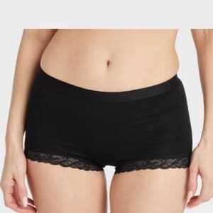 NWT! Auden Black Lace Boyshort Panties